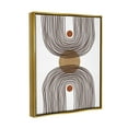 thumbnail image 2 of Stupell Industries Asymmetrical Rainbow Reflection Abstract Round Shapes Brown White Metallic Gold Framed Floating Canvas Wall Art, 24x30, by JJ Design House LLC, 2 of 5