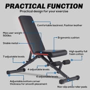 Weight Bench, Foldable Workout Bench with 9 Adjustable Position, Bench Press with 795LBS Capacity, for home gym, Strength Training Bench