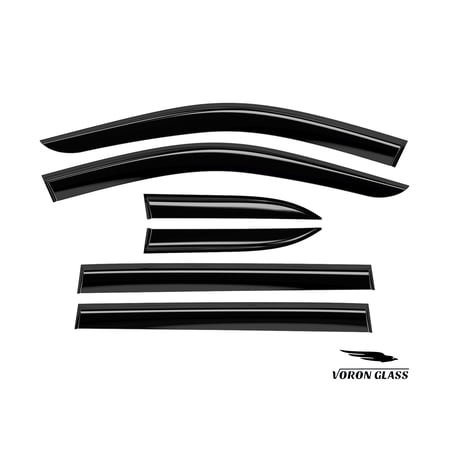 Voron Glass Tape-on Extra Durable Rain Guards for Jeep Grand Cherokee 2022-2026, Window Deflectors, Vent Window Visors, 6 Pieces - 100871