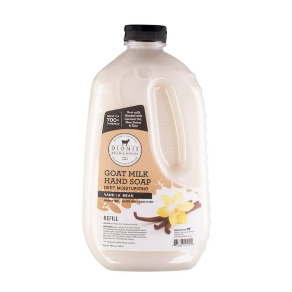 Dionis Goat Milk Skincare Deep Moisturizing Hand Soap Refill - Concentrated Hand Moisturizing Formula Blended With Shea Butter, Aloe Vera & Coconut Oil - Made In The USA