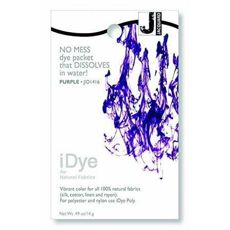 iDye Fabric Dye 14 Grams-Violet, For use on 100% natural fabrics By Jacquard From USA