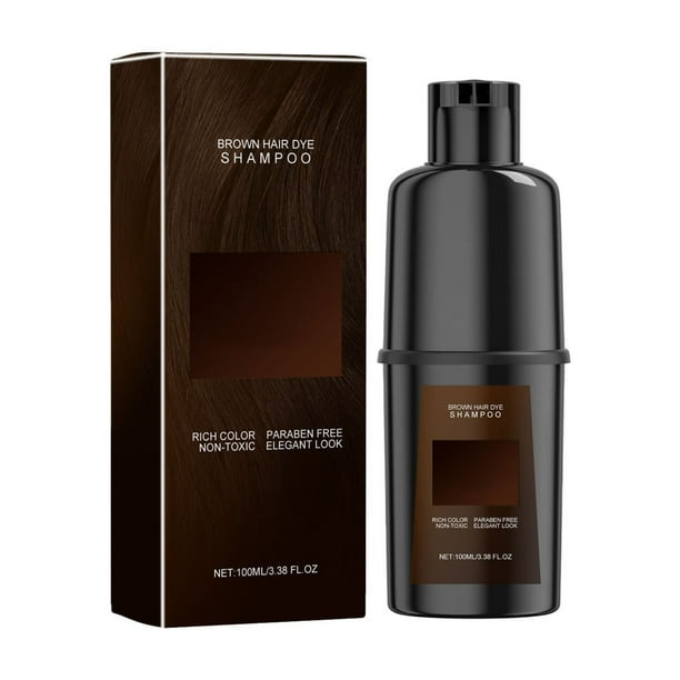 Xihbxyly Champú para Teñir El Cabello, Mantenimiento Del Color con Extracto Vegetal, Tinte Casero Duradero de 100 Ml, Fórmula Natural y Nutritiva, Aplicación Práctica, Cabello Juvenil, Uso de Guantes