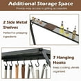 thumbnail image 6 of Costway 8' x 5' Grill Gazebo with 2 Shelves 7 Hooks Metal Frame Soft Top Brown, 6 of 10