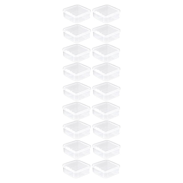 Wosthever 6Pcs Storage Box With LidsTransparent Container Tools Earring Accessories Sundries Office Display Multifunctional Organizer Home Type1