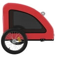 thumbnail image 5 of vidaXL Pet Bike Trailer Red Oxford Fabric and Iron, 5 of 5