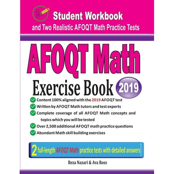 AFOQT Math Exercise Book: Student Workbook and Two Realistic AFOQT Math Tests, (Paperback)