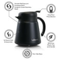 thumbnail image 3 of Lafeeca Thermal Coffee Carafe Tea Pot Stainless Steel, Double Wall Vacuum Insulated, Cool Touch Handle, Hot and Cold Retention, Non-Slip Silicone Base, BPA Free Black, 3 of 7