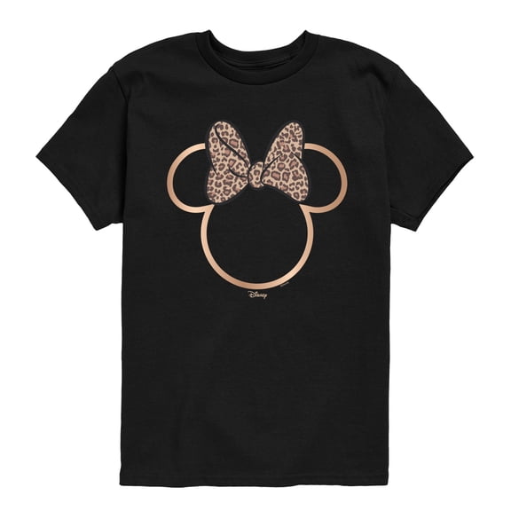 Disney - Minnie Leopard Print - Youth Boys Short Sleeve Graphic T-Shirt