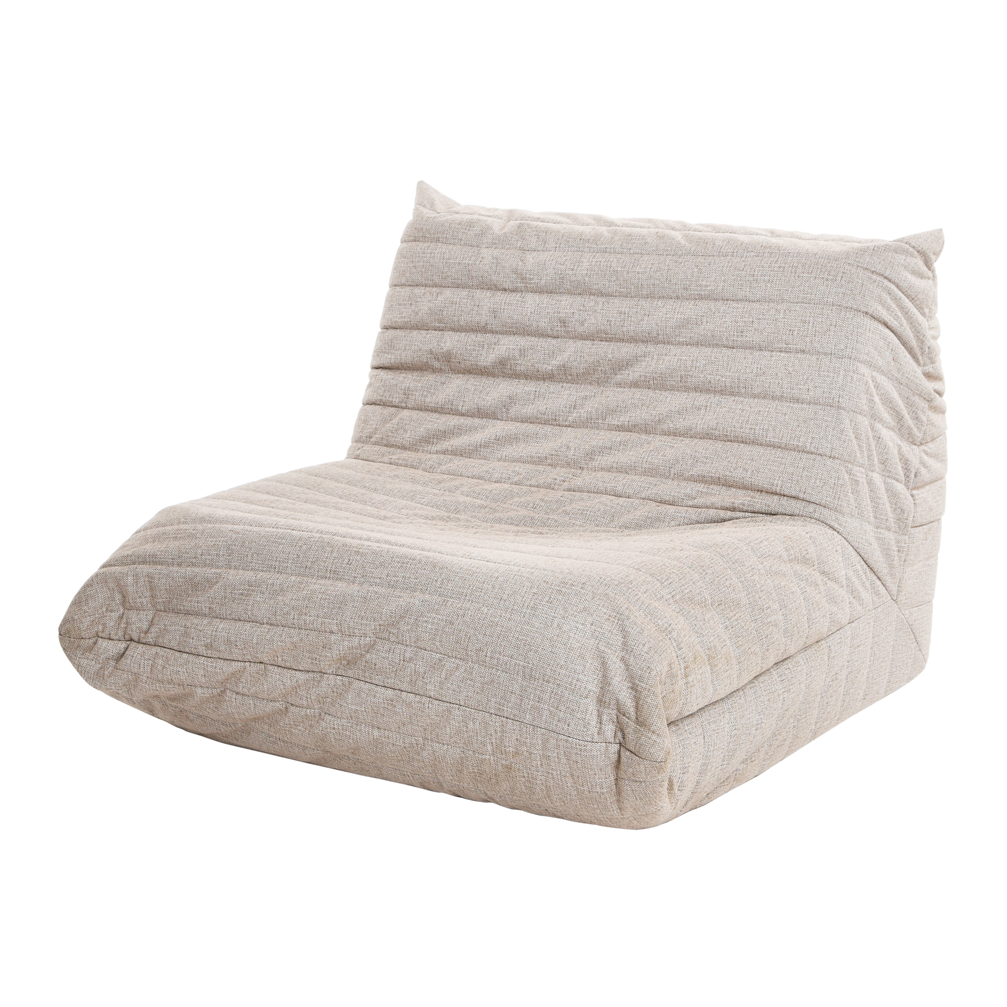 Creative CoOp LoBoh One Seater Modular Sofa / Accent Chair; Premium FoamFilled, 70's Bean Bag