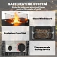 thumbnail image 4 of 28 Inch Propane Fire Pit Table, 40,000 BTU Gas Fire Pit with Texteline Fabric, Glass Wind Guard & Explosion-Proof Net, Grey Outdoor Coffee Table for Patio and Backyard Garden, 4 of 7