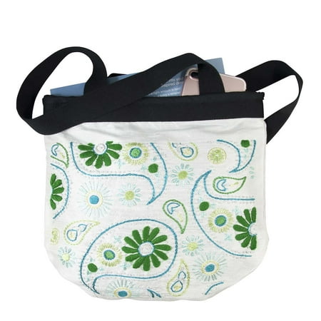 Paisley Embroidery - Herrschners® Silk Paisley Bag-Ivory Stamped Embroidery