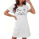 thumbnail image 4 of Camisón corto de talla grande para mujer, camisón de manga corta con estampado de pecho a la moda, camisón para mujer, 4 of 5