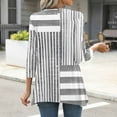 thumbnail image 4 of 3/4 Sleeve Tunic Tops for Women Loose Fit Dressy Casual Blouse Flowy Shirts to Wear with Leggings S-3XL, 4 of 5