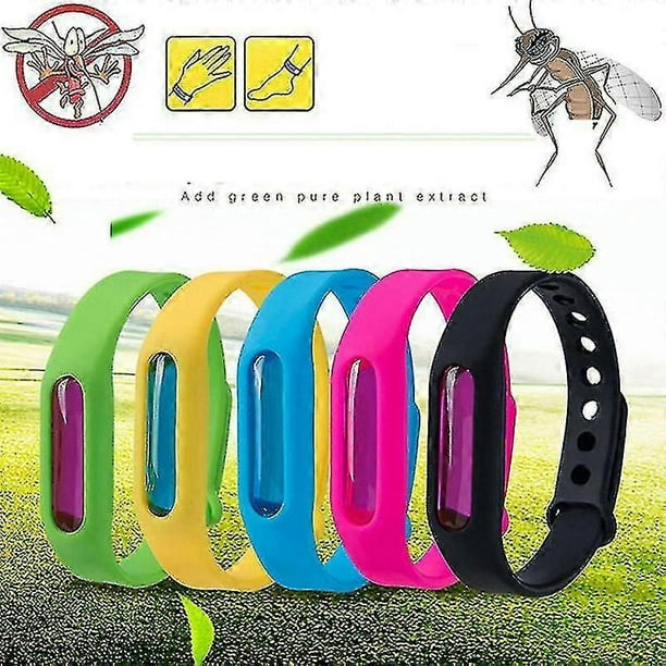 5pcs Anti Mosquito Insect & Bug Repellent Bracelet Bands Silicone Wristband