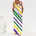 thumbnail image 5 of YanHoo Women's Mardi Gras Sleeveless Jumpsuits Striped Carnival Party Spaghetti Straps Loose Long Pants Overalls with Pockets, 5 of 6