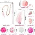 thumbnail image 3 of 10 Pcs Cat Toy Set, Interactive Kitten Toys for Indoor, Teaser Wand Springs Mice Crinkle Balls Bell Balls, Pink, 3 of 6