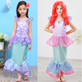 thumbnail image 5 of Disfraz de princesa de manga larga para niña, vestido de fiesta con lentejuelas, disfraz de princesa sirena para niña, vestido de fiesta, 5 of 5