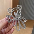 thumbnail image 1 of Fiudx Elegancia En Diseño Oso y Clip Metálico En Diamantes de Imitación, Accesorio En Cabello y Brillo Artificial, Aleación Duradera, Ideal En Fiestas y Bodas, Moda Femenina, Portátil y Reutilizable., 1 of 5