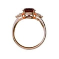 thumbnail image 2 of Star K� Three 3 Stone 8mm Round Genuine Garnet Trillion Engagement Promise Comfort fit Ring, 2 of 9