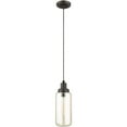 thumbnail image 2 of 1 Light English Bronze Mini Pendant with Champagne Glass Shade, 2 of 6