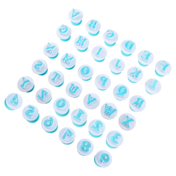 DRAFIDEEP Fondant Embosser Stamp Blue PP 1 Set 3X0.3937X0.3937in