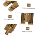 thumbnail image 4 of y Invisible Door Hinge Small Hidden Hinges Hidden Pivot Hinge Hidden Door Hinges Hidden Closet Door Hinges Toy Chest Hinges Hidden Hatch Hinges Heavy The Cross Door Accessories Metal, Gold Gold, 4 of 5