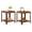 End Table + Walnut 2 pack, variant on LANKANG Modern Minimalist Rectangular Accent Coffee Table With Safety Arc Corners Wave Grain Legs And Under Storage Shelf Light Oak Tone