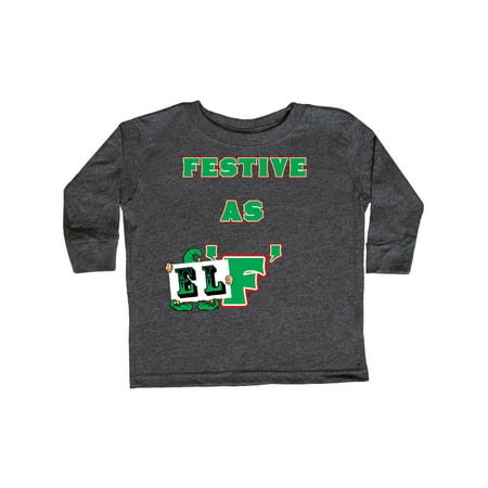 

Inktastic Festive as Elf! Gift Toddler Boy or Toddler Girl Long Sleeve T-Shirt