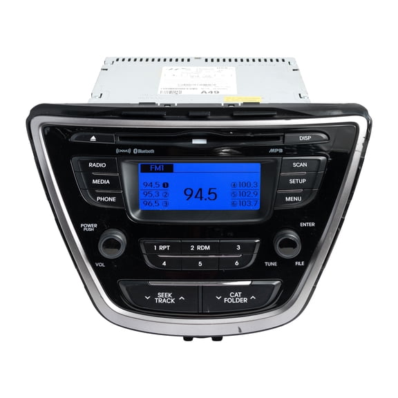Restored 2013 Hyundai Elantra AM FM XM MP3 Bluetooth Single-Disc CD Player 96170-3X165RA5 (Refurbished)