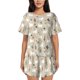 thumbnail image 1 of Fotbe Cute Alpaca Conjunto de Pijama Estampado para Mujer, 2 Piezas, Ropa de Dormir con Camiseta de Manga Corta y Shorts Suaves-4X-Large, 1 of 6