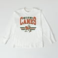 thumbnail image 3 of Women's Gameday Couture White Miami Hurricanes Oversized Swift Strike Long Sleeve T-Shirt, 3 of 4
