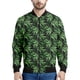 thumbnail image 4 of Chaquetas con estampado 3D de bambú verde para hombre, sudadera con gráfico de hojas y plantas, manga larga, chaqueta bomber de gran tamaño con cremallera, 4 of 4