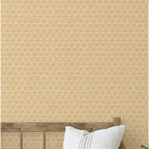 S4Sassy Modern Micro Geormetric Pattern Wallpaper Yellow Walls Covering, 25" x 120" Self-Adhesive Vinyl Wall Paper, Decorative Wallwrap, Easy DIY Wall Covering For Bedroom, Cabinets, Living Spaces