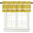 thumbnail image 2 of Yellow Retro Wood Grain Small Curtain Rod Pocket Short Curtains Half Drapes Partition Cabinet Door Window Curtains Home Decor, 2 of 6