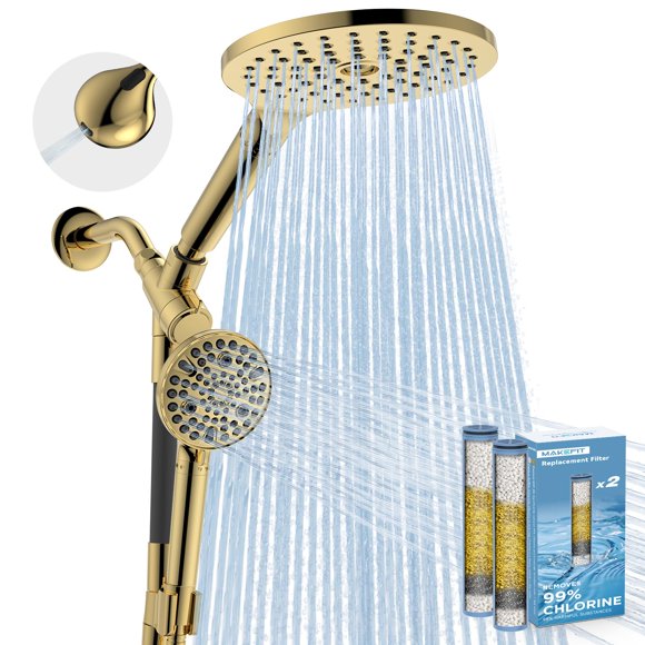 Combo de cabezal de ducha MakeFit con doble filtro para lluvia de alta presión