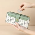 thumbnail image 4 of gcong Elegant Floral Slim Long Wallet For Women Minimalist Card Holder With Secure Zipper Pocket Compact Lightweight Purse, 4 of 4