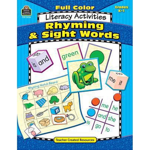 Pre-Owned Full-Color Literacy Activities: Rhyming & Sight Words (Paperback) 0743932366 9780743932363