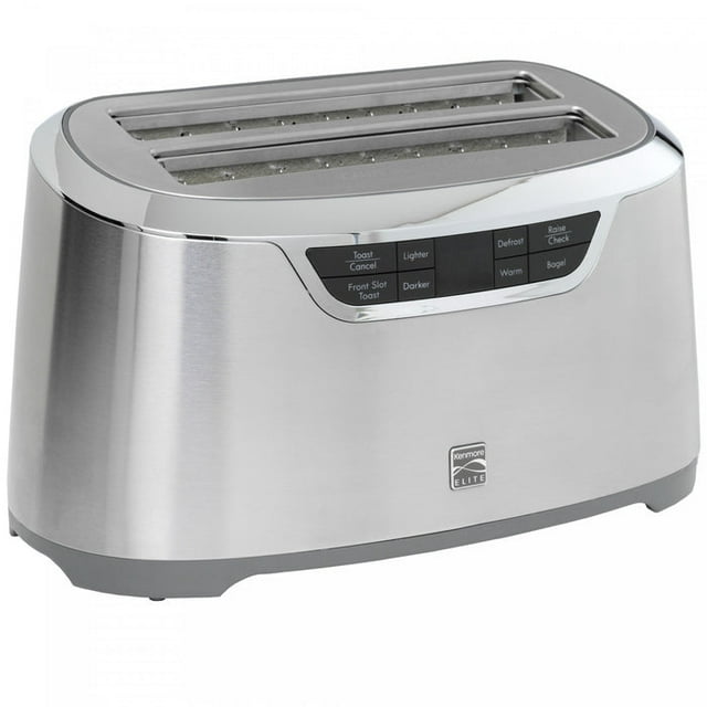 Kenmore Kenmore Elite Grille-Pain 4 Tranches à Fente Longue Argent Acier Inoxydable avec Levage Automatique et Commandes Numériques