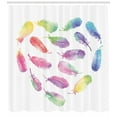 thumbnail image 3 of Ambesonne Feather Shower Curtain, Romantic Plumage Design, 69"Wx84"L, Multicolor, 3 of 3