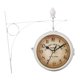 thumbnail image 5 of Reloj de pared colgante para decoración del hogar, metal, 21,8 cm, diseño retro decorativo de doble cara. Blanco, 5 of 9