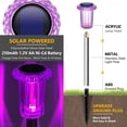 thumbnail image 2 of Luces solares Gorrzai para senderos, 15 unidades, color morado, impermeables, 2 of 9