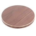 thumbnail image 3 of Wooden Round Food Serving Tray Sturdy for Home Hotel Use Black Walnut Color Kitchen Plate 27cm, 3 of 7