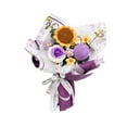 thumbnail image 4 of Crochet Flower Bouquet Ornamento mixto hecho a mano Decoración decorativa del hogar Decoración Terminado para la fiesta Festival de regalos de San Violeta, 4 of 8