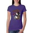 thumbnail image 1 of Wild Bobby, Biker Betty Boop Wild One MC Motorcycle Betty Boop Womens Slim Fit Junior Tee, Purple Rush, Large, 1 of 5