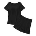 thumbnail image 1 of Ensembles de Pyjama pour Femmes Ensemble de Pyjama Décontracté d'Été à Bretelles Amples avec Coussin de Poitrine Manches Courtes et Shorts L, 1 of 3