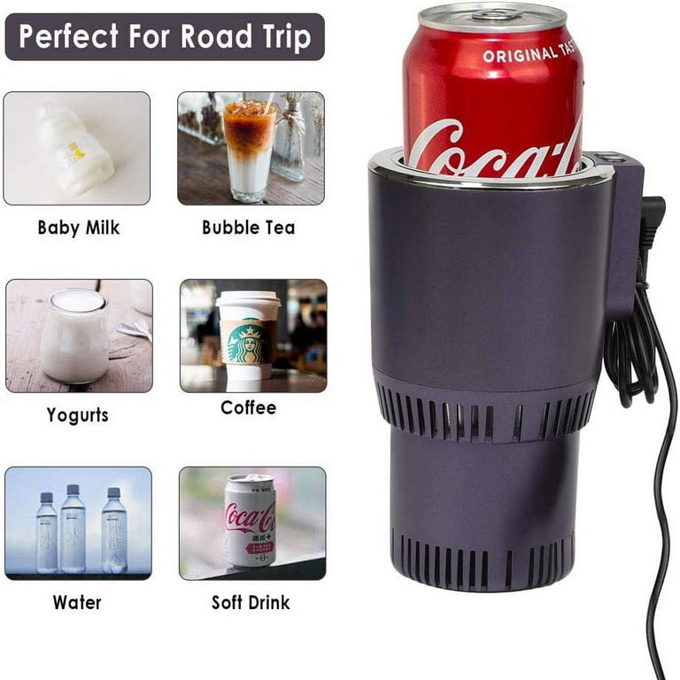 QUTBAG Premium 2-in-1 Car Cup Warmer Cooler Home & Car Cup Cooler Warmer  Quick Electric Cooling Cup Insulation Drink Cooler Cup Coffee Warmer for