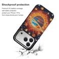 thumbnail image 4 of Wallet Case For Apple iPhone Air / 17 Pro / 17 Pro Max Series with Card Holder, PU Leather Kickstand Card Slots Screen Protector Included For iPhone 17 Series, Planet, 4 of 8
