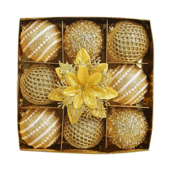 Cheapark Light-Up Christmas Tree Ball Decoration Set For Holiday Hanging Window Ceiling