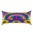 thumbnail image 2 of Satin Pillowcase Home Luxury Envelope Pillowcases Soft And Smooth Colorful Hippie Designs, 2 of 6