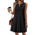 thumbnail image 6 of Women's 2026 Summer Dress Casual Fashion V Neck Embroidered Sleeveless Top Boho Dress by Yigetop Black 3XL, 6 of 8